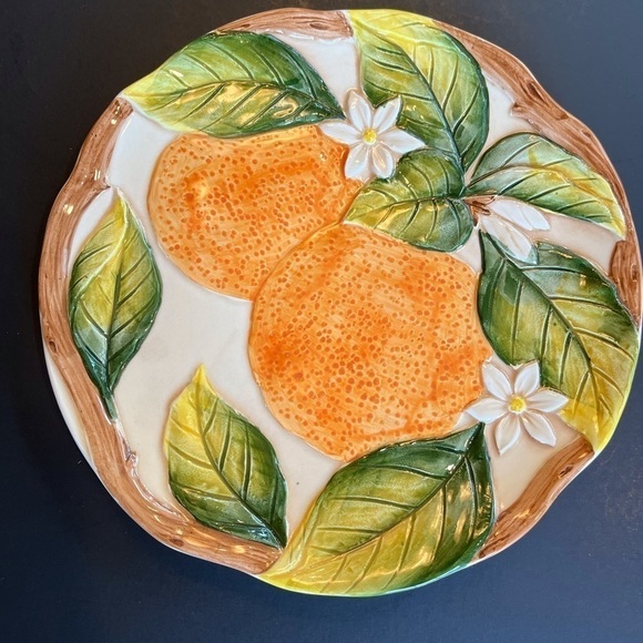 Takahashi Plates San Francisco, Set of 3 Vintage Orange Plates - Picture 3 of 11